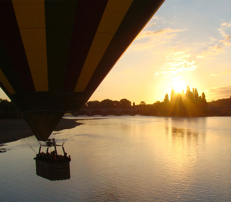 Vol en montgolfiere, loire